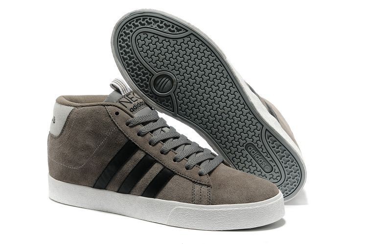 Mens Adidas 2013 Style NEO High top sneakers Q38627 Grey/Black Q38627